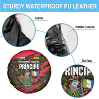Principe Autonomous Region Spare Tire Cover with Parrot Cacao and 1995 Flag Design - Wonder Print Shop
