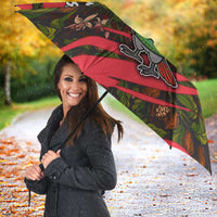 Principe Autonomous Region Umbrella with Parrot Cacao and 1995 Flag Design - Wonder Print Shop