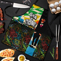 Ska Two Tone Apron with Colorful Checkerboard Music Art Carnival Festival - Wonder Print Shop