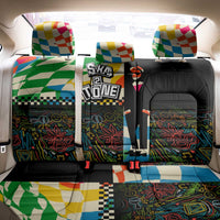 Ska Two Tone Back Car Seat Cover with Colorful Checkerboard Music Art Carnival Festival - Wonder Print Shop