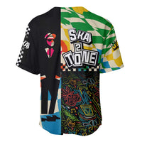 Ska Two Tone Baseball Jersey with Colorful Checkerboard Music Art Carnival Festival - Wonder Print Shop