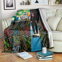 Ska Two Tone Blanket with Colorful Checkerboard Music Art Carnival Festival - Wonder Print Shop