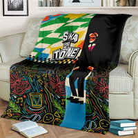 Ska Two Tone Blanket with Colorful Checkerboard Music Art Carnival Festival - Wonder Print Shop
