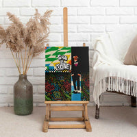 Ska Two Tone Canvas Wall Art with Colorful Checkerboard Music Art Carnival Festival - Wonder Print Shop