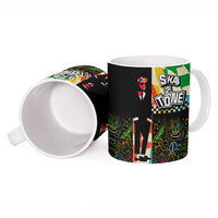 Ska Two Tone Ceramic Mug with Colorful Checkerboard Music Art Carnival Festival - Wonder Print Shop