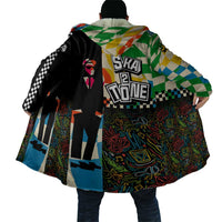 Ska Two Tone Cloak with Colorful Checkerboard Music Art Carnival Festival - Wonder Print Shop