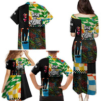 Ska Two Tone Family Matching Puletasi and Hawaiian Shirt with Colorful Checkerboard Music Art Carnival Festival - Wonder Print Shop