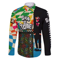 Ska Two Tone Family Matching Puletasi and Hawaiian Shirt with Colorful Checkerboard Music Art Carnival Festival - Wonder Print Shop
