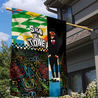 Ska Two Tone Garden Flag with Colorful Checkerboard Music Art Carnival Festival - Wonder Print Shop