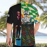 Ska Two Tone Hawaiian Shirt with Colorful Checkerboard Music Art Carnival Festival - Wonder Print Shop