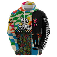Ska Two Tone Hoodie with Colorful Checkerboard Music Art Carnival Festival - Wonder Print Shop