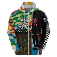 Ska Two Tone Hoodie with Colorful Checkerboard Music Art Carnival Festival - Wonder Print Shop