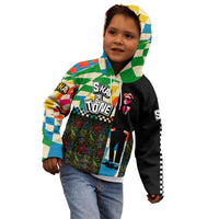 Ska Two Tone Kid Hoodie with Colorful Checkerboard Music Art Carnival Festival - Wonder Print Shop