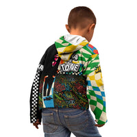 Ska Two Tone Kid Hoodie with Colorful Checkerboard Music Art Carnival Festival - Wonder Print Shop