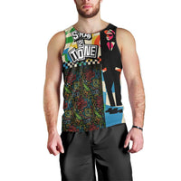 Ska Two Tone Men Tank Top with Colorful Checkerboard Music Art Carnival Festival - Wonder Print Shop