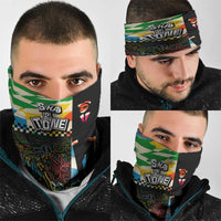 Ska Two Tone Neck Gaiter with Colorful Checkerboard Music Art Carnival Festival - Wonder Print Shop