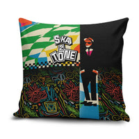 Ska Two Tone Pillow Cover with Colorful Checkerboard Music Art Carnival Festival - Wonder Print Shop