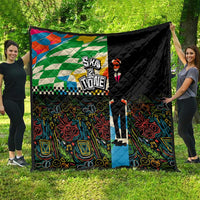 Ska Two Tone Quilt with Colorful Checkerboard Music Art Carnival Festival - Wonder Print Shop