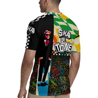 Ska Two Tone Rugby Jersey with Colorful Checkerboard Music Art Carnival Festival - Wonder Print Shop