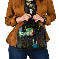 Ska Two Tone Shoulder Handbag with Colorful Checkerboard Music Art Carnival Festival - Wonder Print Shop