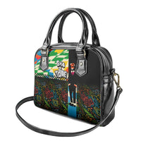 Ska Two Tone Shoulder Handbag with Colorful Checkerboard Music Art Carnival Festival - Wonder Print Shop