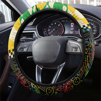 Ska Two Tone Steering Wheel Cover with Colorful Checkerboard Music Art Carnival Festival - Wonder Print Shop