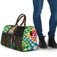 Ska Two Tone Travel Bag with Colorful Checkerboard Music Art Carnival Festival - Wonder Print Shop