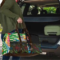 Ska Two Tone Travel Bag with Colorful Checkerboard Music Art Carnival Festival - Wonder Print Shop