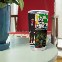 Ska Two Tone Tumbler Cup with Colorful Checkerboard Music Art Carnival Festival - Wonder Print Shop