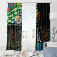 Ska Two Tone Window Curtain with Colorful Checkerboard Music Art Carnival Festival - Wonder Print Shop