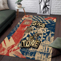 Ska 2 Tone Area Rug Big Ben Dance Two Tone Blue Checkerboard - Wonder Print Shop
