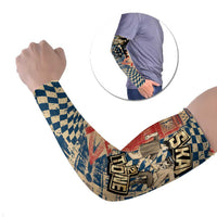 Ska 2 Tone Arm Sleeves Big Ben Dance Two Tone Blue Checkerboard - Wonder Print Shop