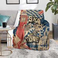 Ska 2 Tone Blanket Big Ben Dance Two Tone Blue Checkerboard - Wonder Print Shop