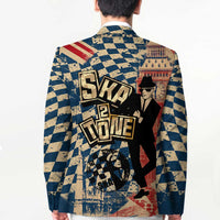 Ska 2 Tone Blazer Big Ben Dance Two Tone Blue Checkerboard - Wonder Print Shop