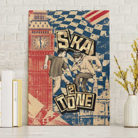 Ska 2 Tone Canvas Wall Art Big Ben Dance Two Tone Blue Checkerboard - Wonder Print Shop