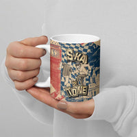 Ska 2 Tone Ceramic Mug Big Ben Dance Two Tone Blue Checkerboard - Wonder Print Shop