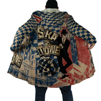 Ska 2 Tone Cloak Big Ben Dance Two Tone Blue Checkerboard - Wonder Print Shop