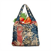 Ska 2 Tone Grocery Bag Big Ben Dance Two Tone Blue Checkerboard - Wonder Print Shop