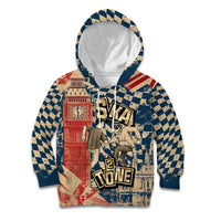 Ska 2 Tone Kid Hoodie Big Ben Dance Two Tone Blue Checkerboard - Wonder Print Shop