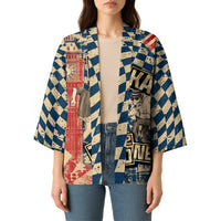 Ska 2 Tone Kimono Big Ben Dance Two Tone Blue Checkerboard - Wonder Print Shop