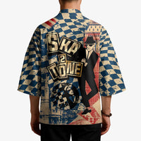 Ska 2 Tone Kimono Big Ben Dance Two Tone Blue Checkerboard - Wonder Print Shop