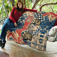 Ska 2 Tone Quilt Big Ben Dance Two Tone Blue Checkerboard - Wonder Print Shop