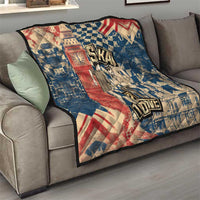 Ska 2 Tone Quilt Big Ben Dance Two Tone Blue Checkerboard - Wonder Print Shop