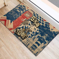 Ska 2 Tone Rubber Doormat Big Ben Dance Two Tone Blue Checkerboard - Wonder Print Shop