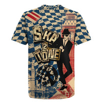 Ska 2 Tone Rugby Jersey Big Ben Dance Two Tone Blue Checkerboard - Wonder Print Shop