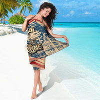 Ska 2 Tone Sarong Big Ben Dance Two Tone Blue Checkerboard - Wonder Print Shop