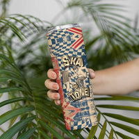 Ska 2 Tone Skinny Tumbler Big Ben Dance Two Tone Blue Checkerboard - Wonder Print Shop