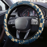 Ska 2 Tone Steering Wheel Cover Big Ben Dance Two Tone Blue Checkerboard - Wonder Print Shop