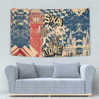 Ska 2 Tone Tapestry Big Ben Dance Two Tone Blue Checkerboard - Wonder Print Shop