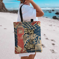 Ska 2 Tone Tote Bag Big Ben Dance Two Tone Blue Checkerboard - Wonder Print Shop